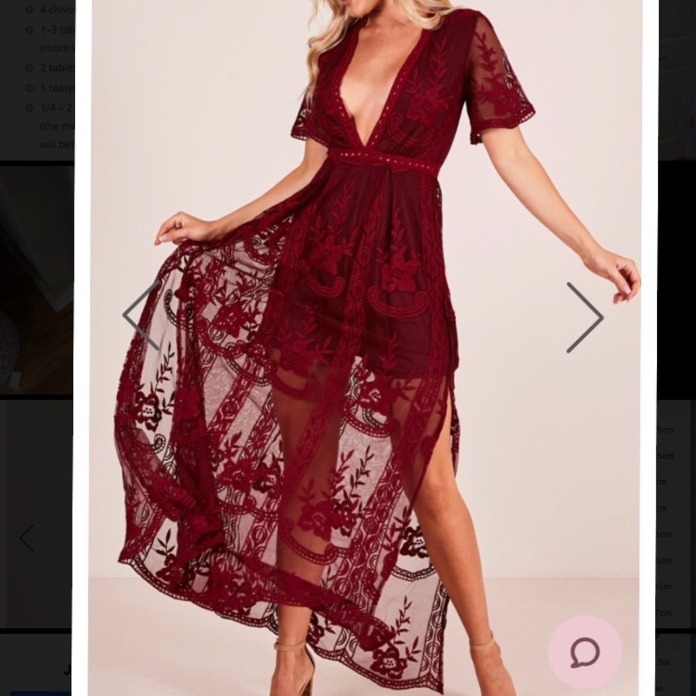 Showpo Love Spell Maxi Dress in Wine
